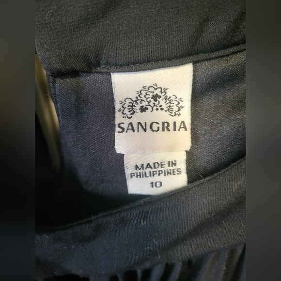 SANGRIA Size 10 Formal Black Dress - Picture 3 of 7